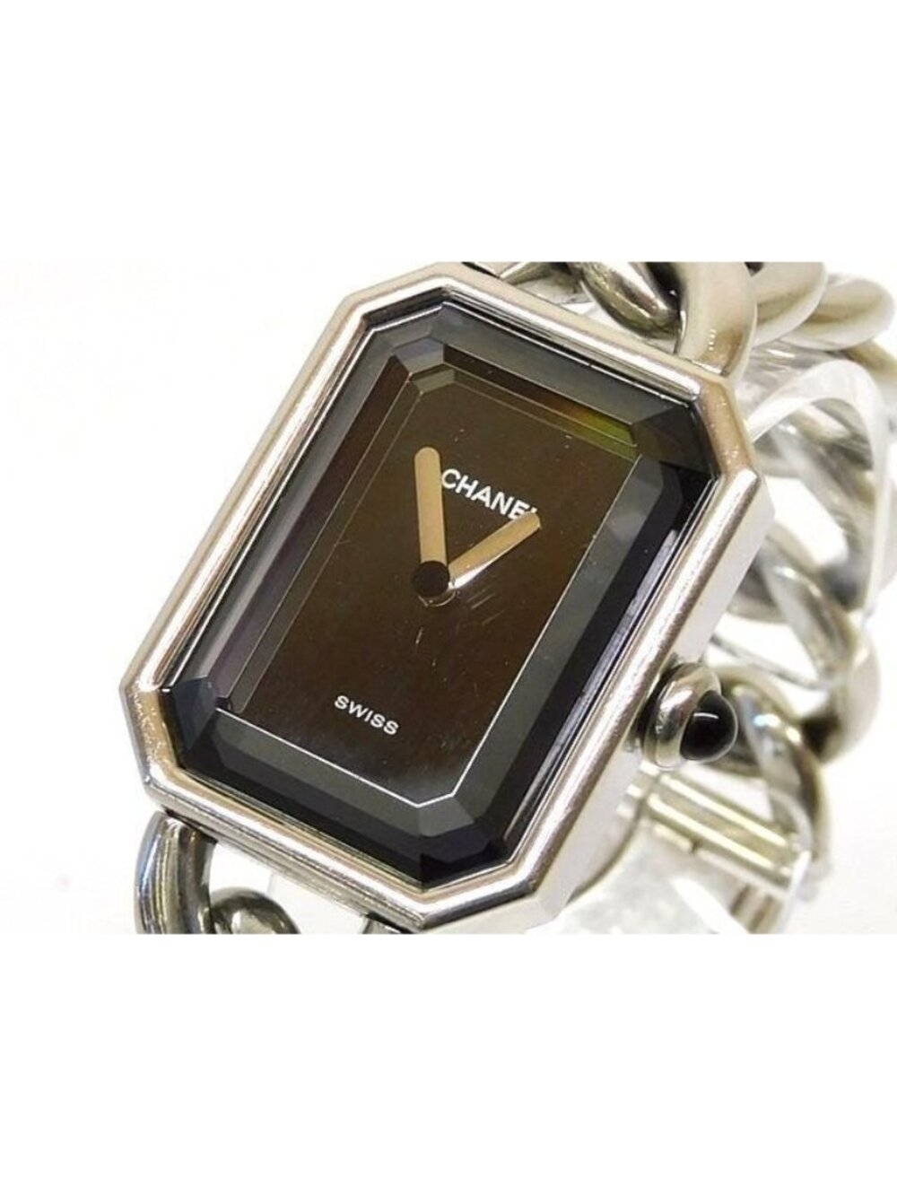 Chanel Watch Premiere L Stainless Steel Silver Colored Dial Black Quartz